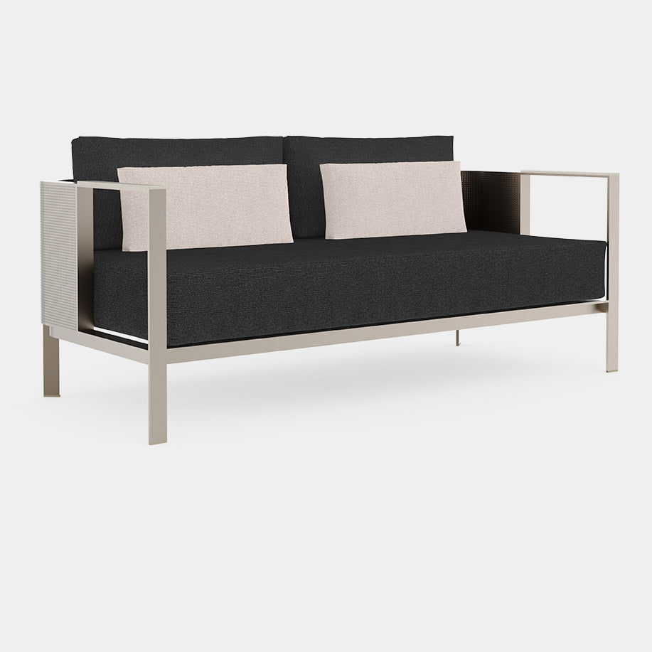 Industrial Patio Sofa Rust Resistant and Water Resistant Outdoor Patio Sofa