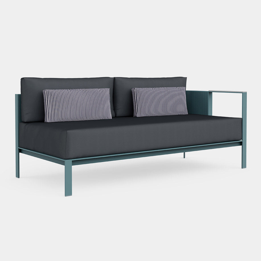 Industrial Patio Sofa Rust Resistant and Water Resistant Outdoor Patio Sofa