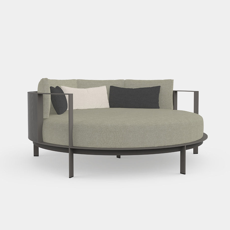 Industrial Patio Sofa Rust Resistant and Water Resistant Outdoor Patio Sofa