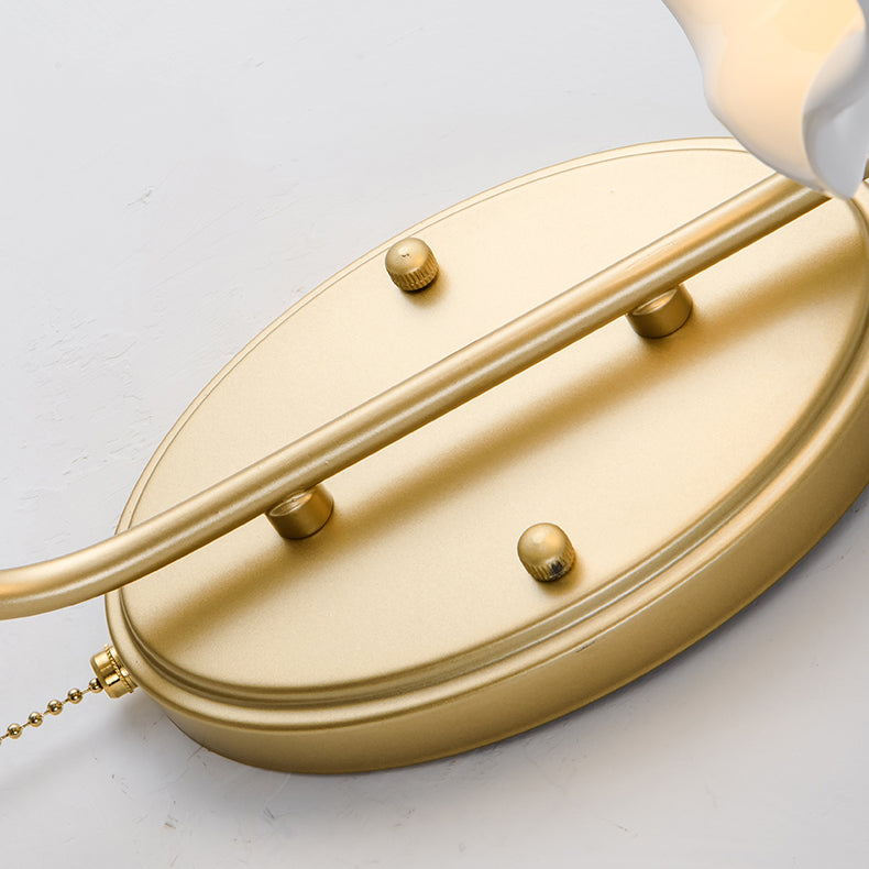 Modern Gold Vanity Lighting Ceramic Shade Wall Light Fixture for Bathroom