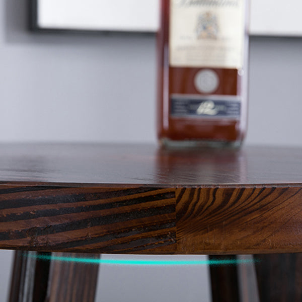 Round Modern Pub Table Set 1/3 Pcs Solid Wood Bar Table for Home