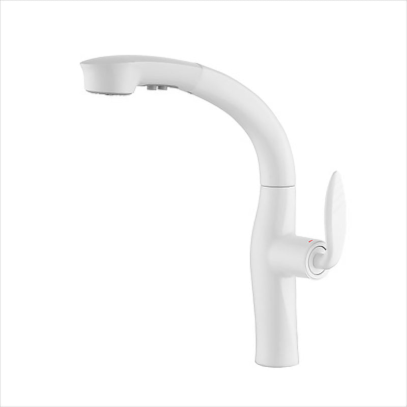 Contemporary Single Handle Kitchen Faucet Pull Out Desk Mounted Faucet