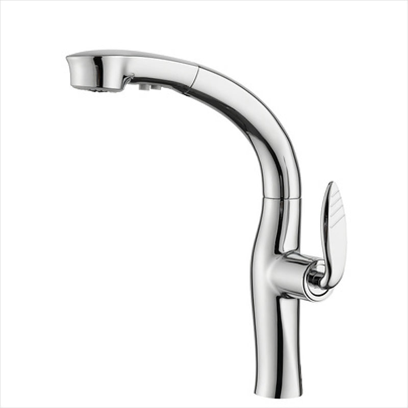 Contemporary Single Handle Kitchen Faucet Pull Out Desk Mounted Faucet