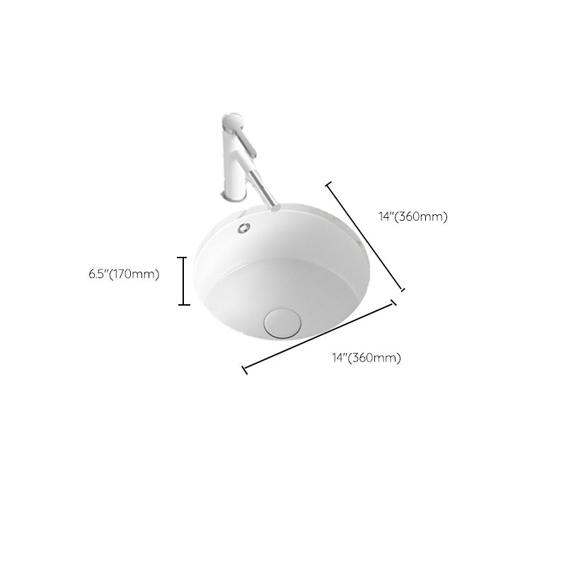 Modern Style Bathroom Sink Undermount Ceramic Bathroom Sink in White