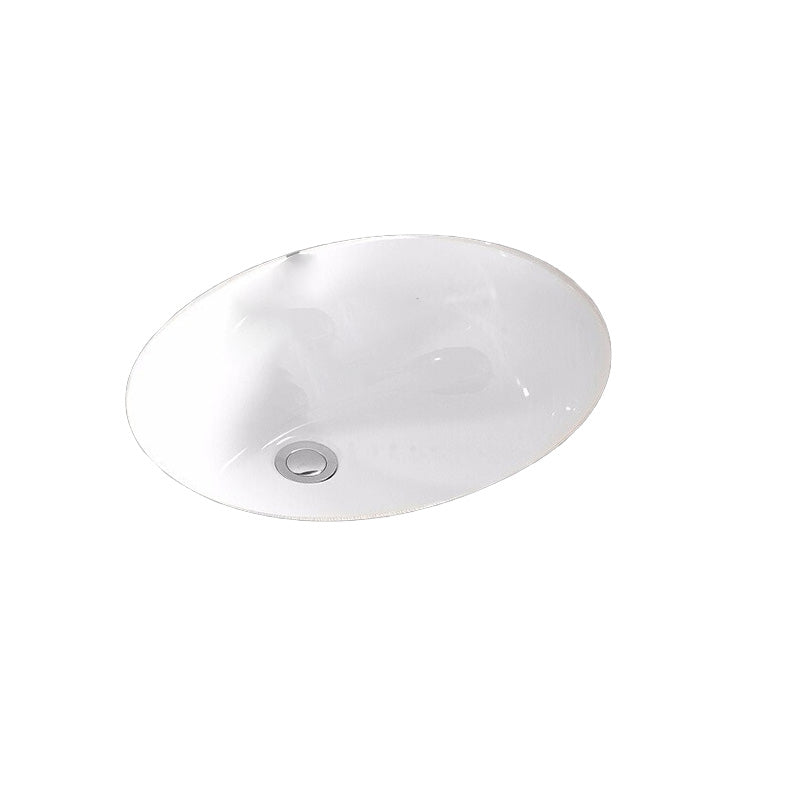 Modern Style Bathroom Sink Overflow Hole Design Oval Ceramic Bathroom Sink