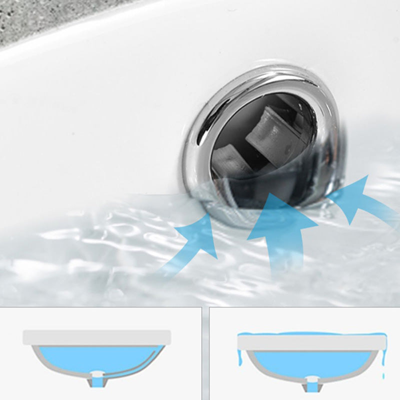 Modern Style Bathroom Sink Overflow Hole Design Oval Ceramic Bathroom Sink