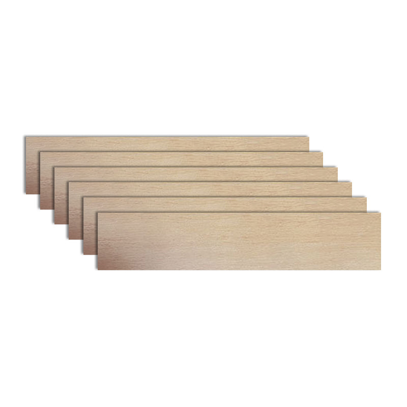 Modern Style Floor Tile Solid Color Straight Edge Wooden Effect Rectangle Floor Tile