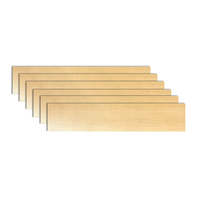 Modern Style Floor Tile Solid Color Straight Edge Wooden Effect Rectangle Floor Tile