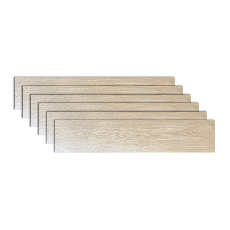 Modern Style Floor Tile Solid Color Straight Edge Wooden Effect Rectangle Floor Tile