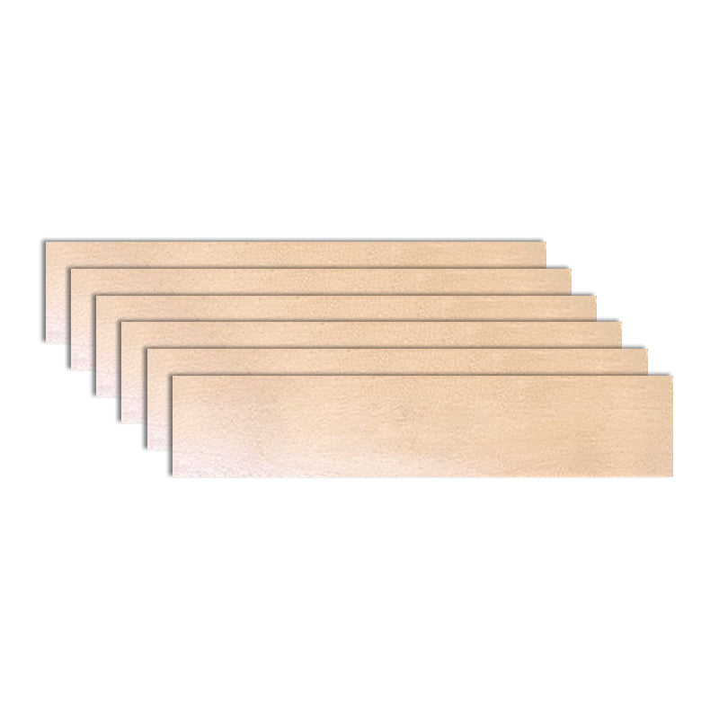 Modern Style Floor Tile Solid Color Straight Edge Wooden Effect Rectangle Floor Tile