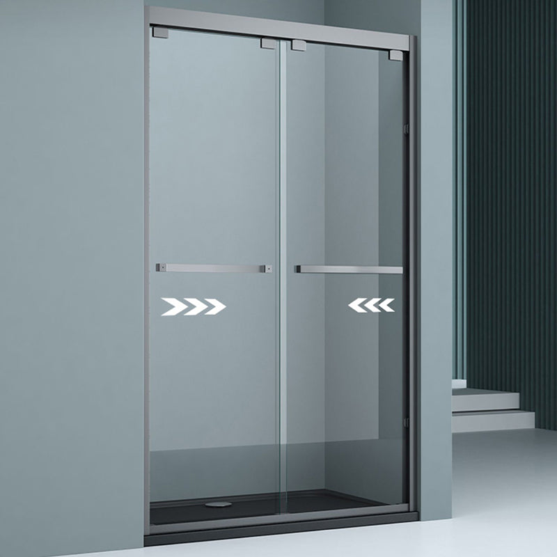 Clear Tempered Shower Door Double Sliding Shower Bath Door with 2 Door Handles