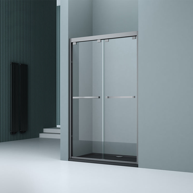 Clear Tempered Shower Door Double Sliding Shower Bath Door with 2 Door Handles