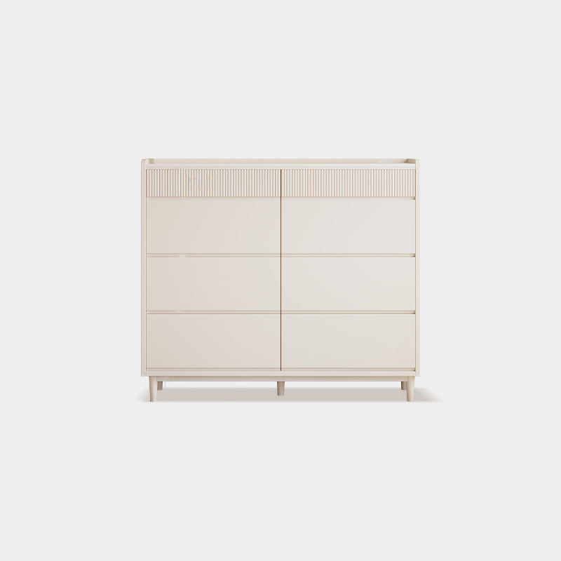 Contemporary Dresser White Storage Chest Dresser with Drawers