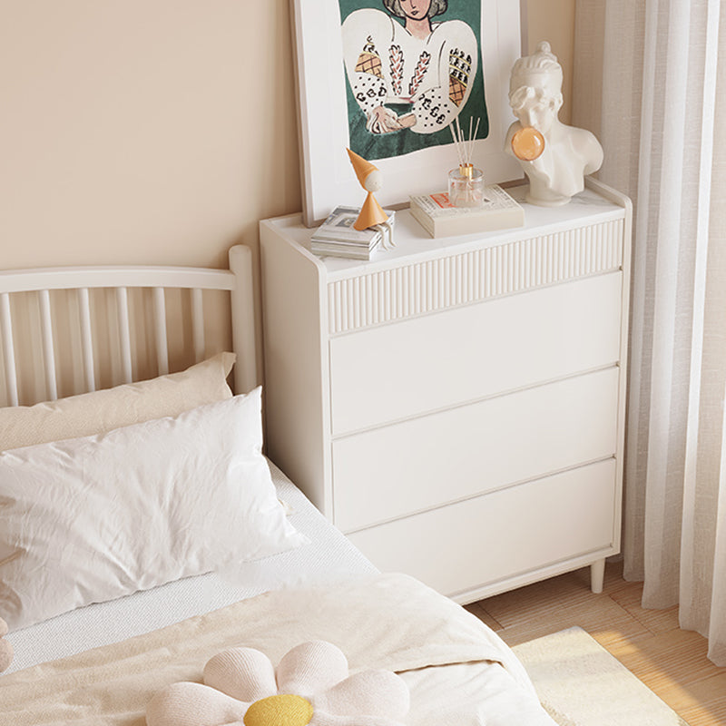 Contemporary Dresser White Storage Chest Dresser with Drawers
