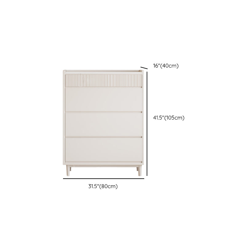 Contemporary Dresser White Storage Chest Dresser with Drawers