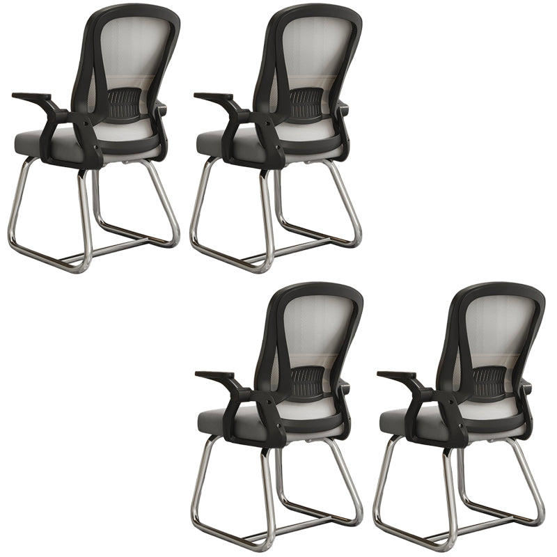 Modern Office Chair Fixed Arms Mesh Chair with Breathable Back