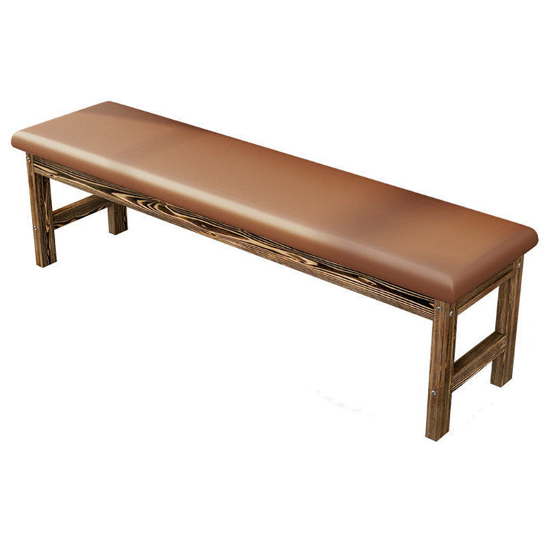 Contemporary Cushioned Seating Bench Rectangle Wooden Entryway and Bedroom Bench