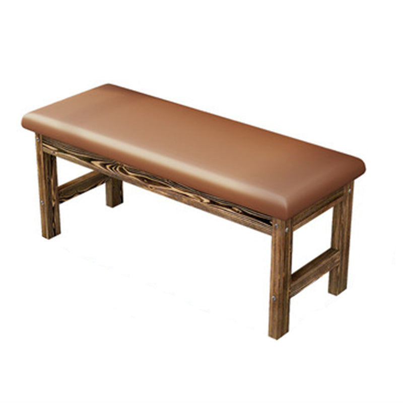 Contemporary Cushioned Seating Bench Rectangle Wooden Entryway and Bedroom Bench