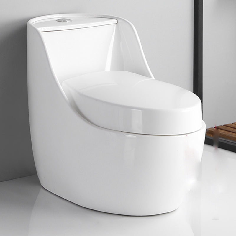 Contemporary Siphon Jet Toilet Bowl White Floor Mounted Urine Toilet for Washroom