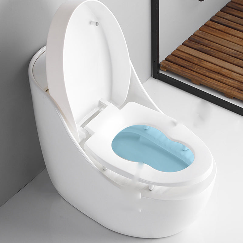 Contemporary Siphon Jet Toilet Bowl White Floor Mounted Urine Toilet for Washroom