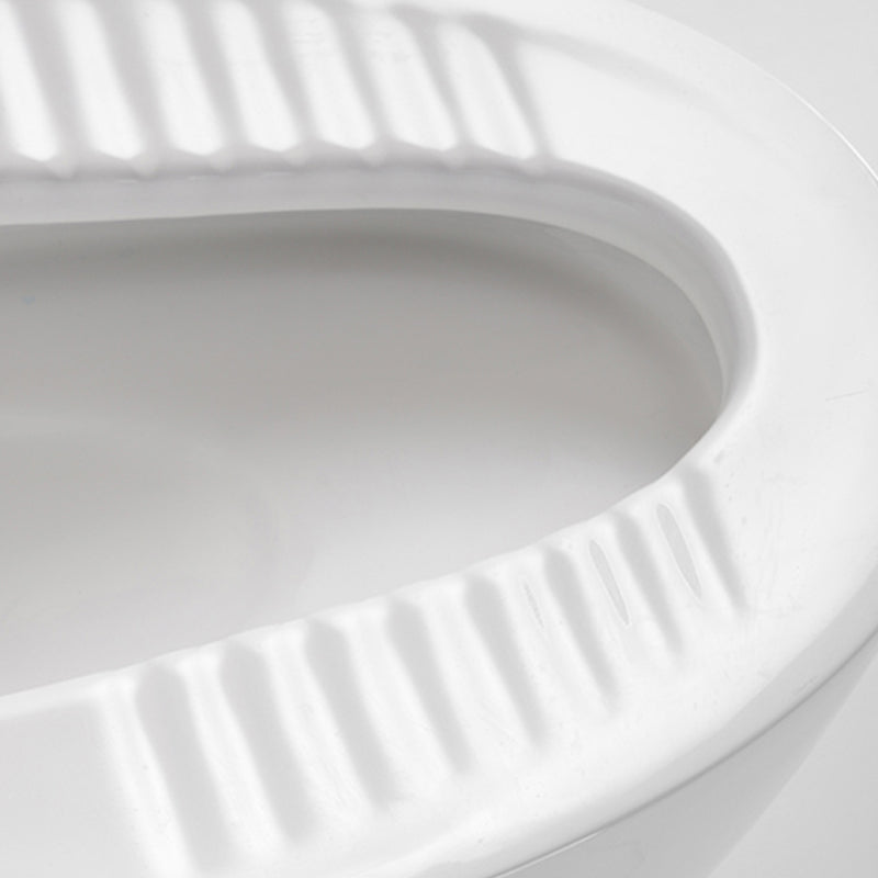 Contemporary Siphon Jet Toilet Bowl White Floor Mounted Urine Toilet for Washroom