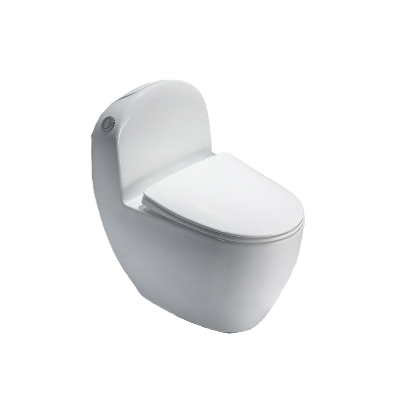 Contemporary Ceramic Toilet Bowl White Floor Mounted Urine Toilet with Seat for Washroom