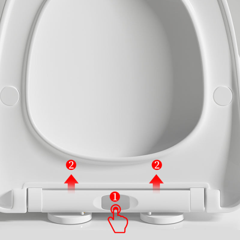Contemporary Ceramic White Toilet Bowl Floor Mount Urine Toilet with Seat for Washroom