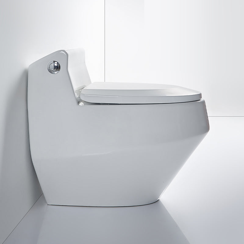 Contemporary Ceramic White Toilet Bowl Floor Mounted Urine Toilet with Seat for Washroom