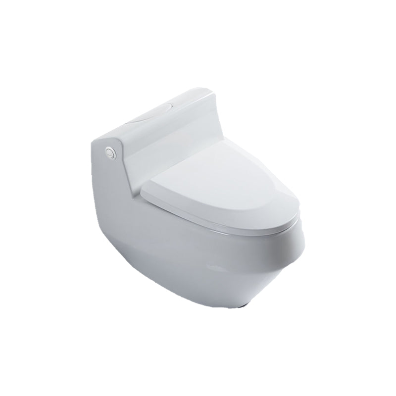 Contemporary Ceramic White Toilet Bowl Floor Mounted Urine Toilet with Seat for Washroom