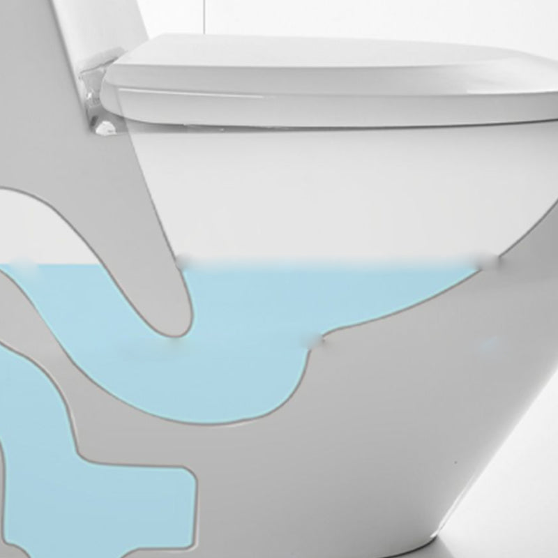 Contemporary Ceramic White Toilet Bowl Floor Mounted Urine Toilet with Seat for Washroom