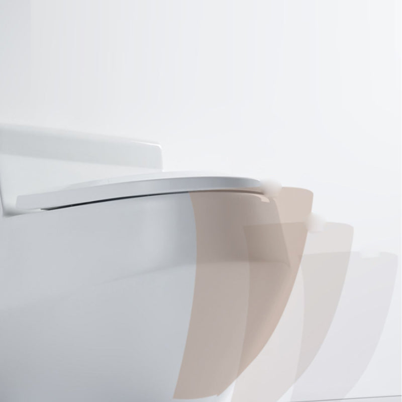 Contemporary Ceramic White Toilet Bowl Floor Mounted Urine Toilet with Seat for Washroom