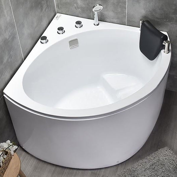 Back to Wall Corner Bathtub Modern Antique Finish Soaking Bath Tub