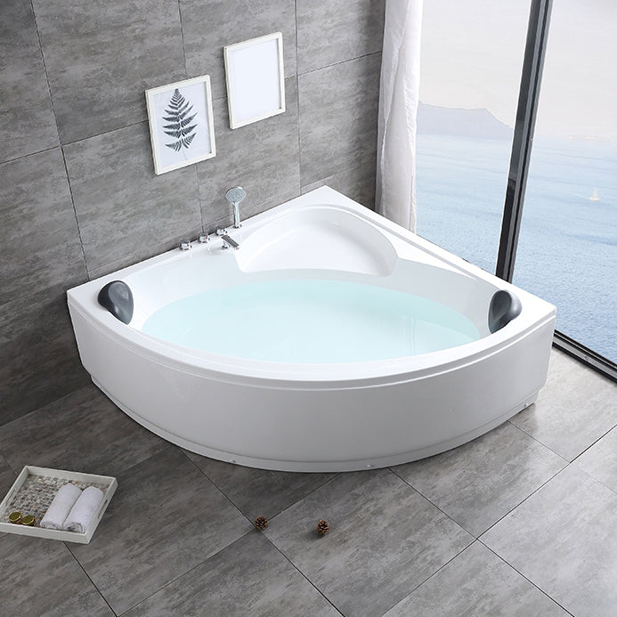 Back to Wall Corner Bathtub Modern Antique Finish Soaking Bath Tub