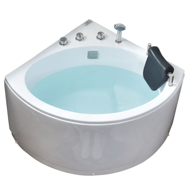 Back to Wall Corner Bathtub Modern Antique Finish Soaking Bath Tub