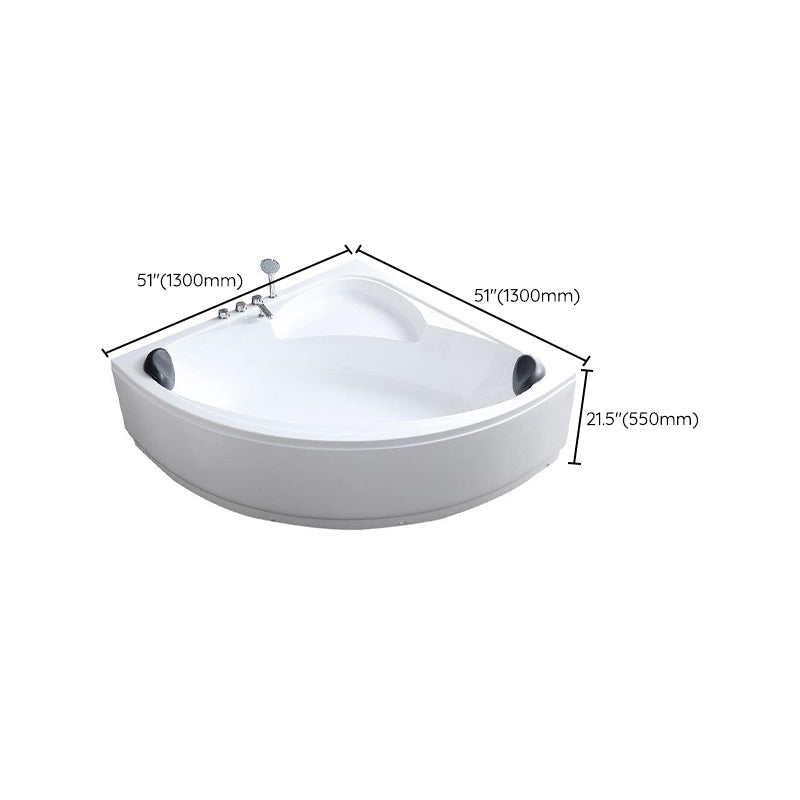 Back to Wall Corner Bathtub Modern Antique Finish Soaking Bath Tub