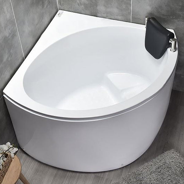 Back to Wall Soaking Bathtub Modern Antique Finish Corner Bath Tub