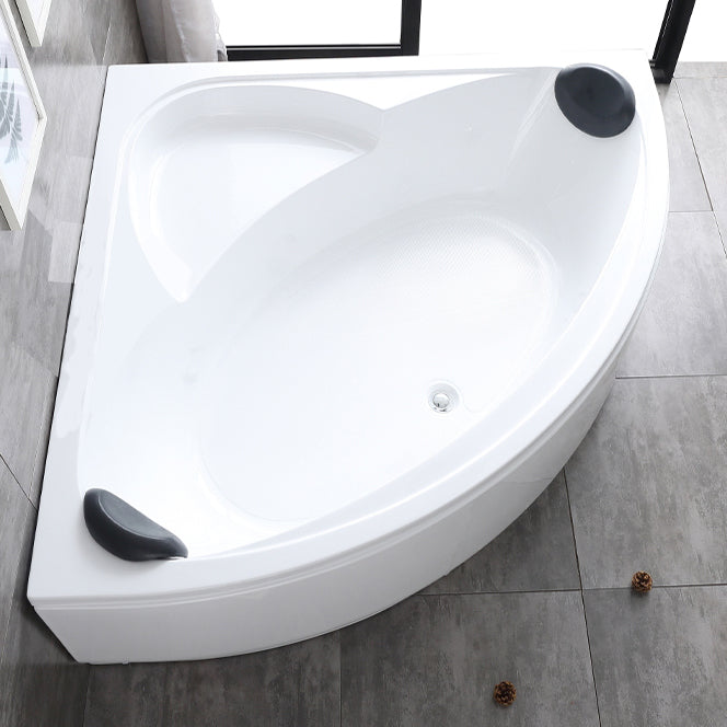 Back to Wall Soaking Bathtub Modern Antique Finish Corner Bath Tub