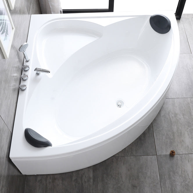 Back to Wall Soaking Bathtub Modern Antique Finish Corner Bath Tub