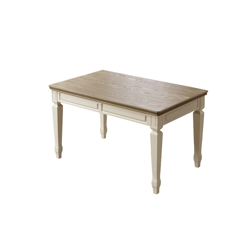 Rectangle Dining Table Solid Wood 4 Legs Dining Table for Dining Room