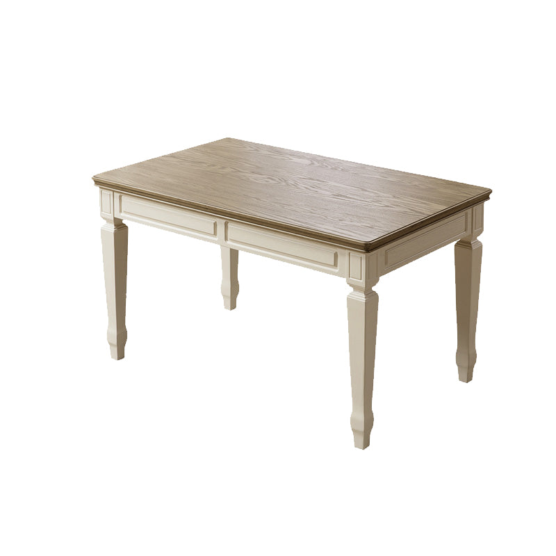 Rectangle Dining Table Solid Wood 4 Legs Dining Table for Dining Room
