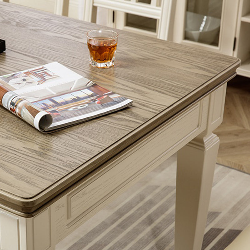 Rectangle Dining Table Solid Wood 4 Legs Dining Table for Dining Room