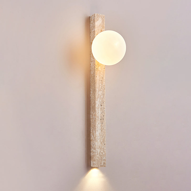 Contemporary Stone Shade Wall Sconce Lighting Linear Shape Wall Lamp for Bedroom