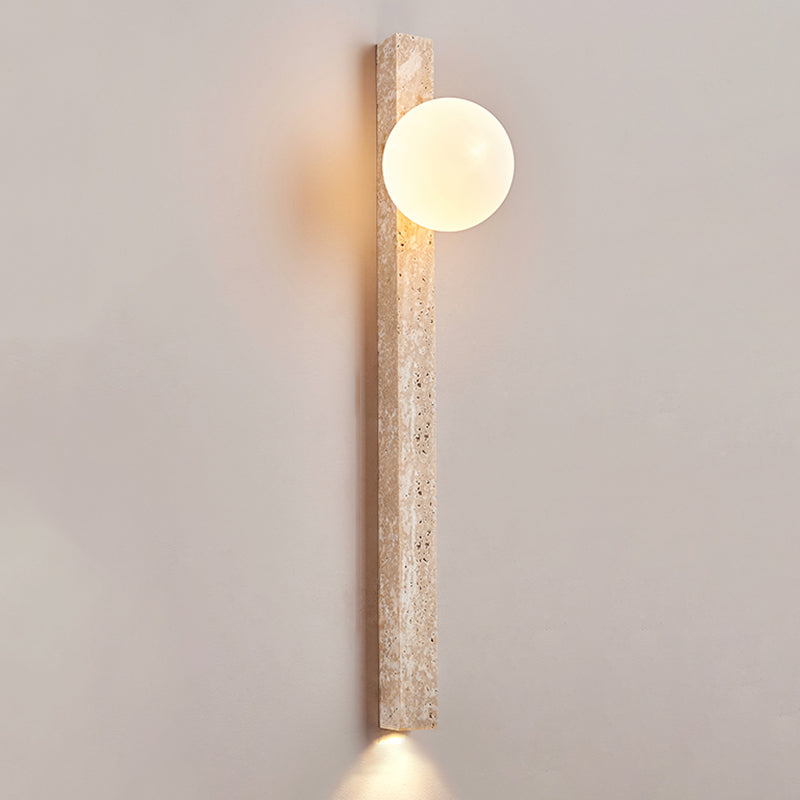 Contemporary Stone Shade Wall Sconce Lighting Linear Shape Wall Lamp for Bedroom