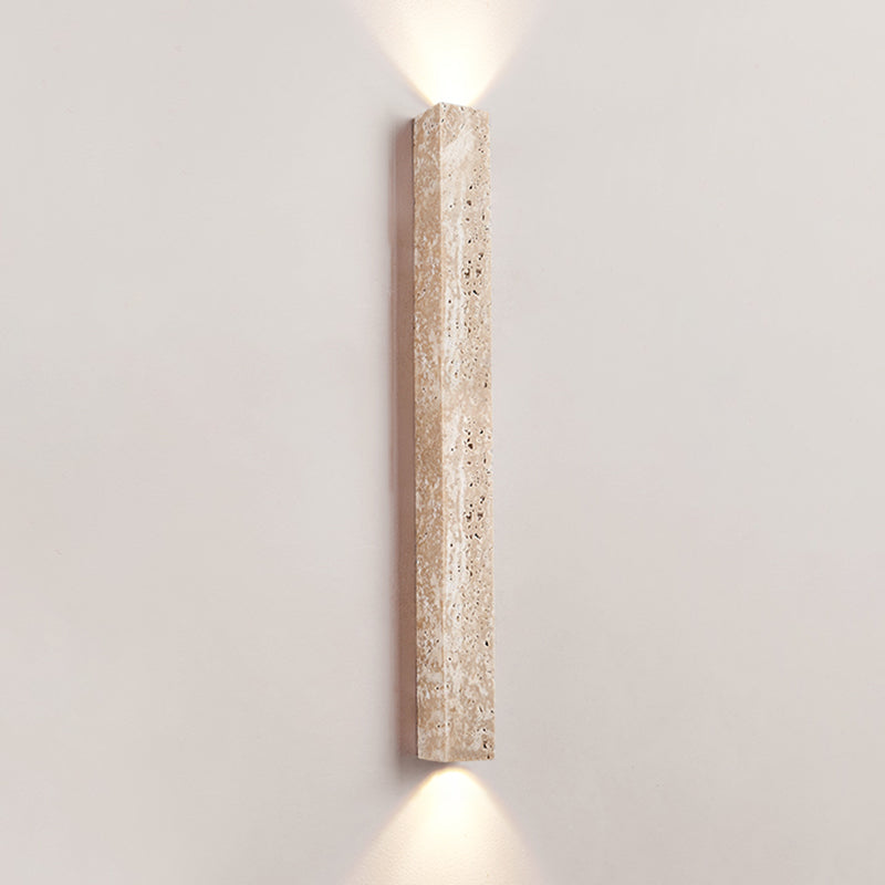 Contemporary Stone Shade Wall Sconce Lighting Linear Shape Wall Lamp for Bedroom