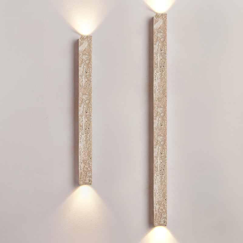 Contemporary Stone Shade Wall Sconce Lighting Linear Shape Wall Lamp for Bedroom