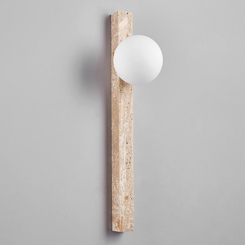 Contemporary Stone Shade Wall Sconce Lighting Linear Shape Wall Lamp for Bedroom