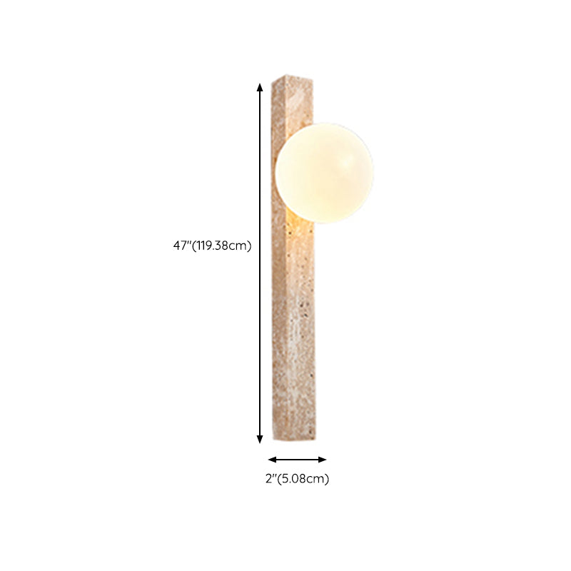 Contemporary Stone Shade Wall Sconce Lighting Linear Shape Wall Lamp for Bedroom