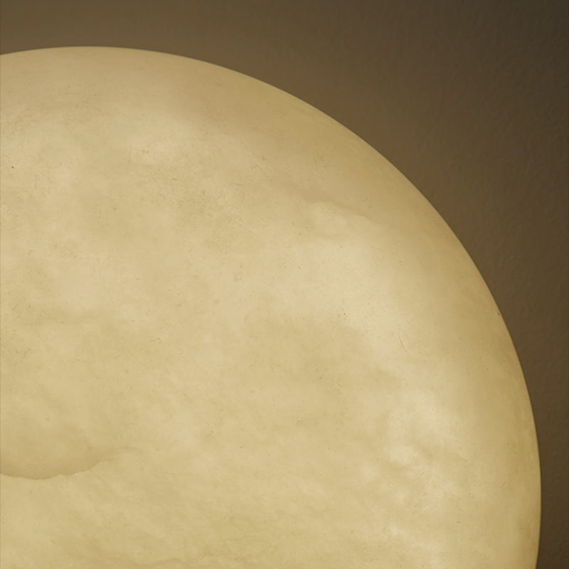 LED Wall Lamp Modern Round Wall Mount Lamp with Stone Shade for Bedroom