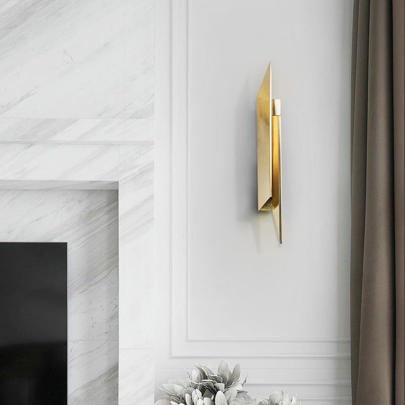 Iron LED Wall Mounted Fixture Unique Post Modern Wall Sconce in Gold