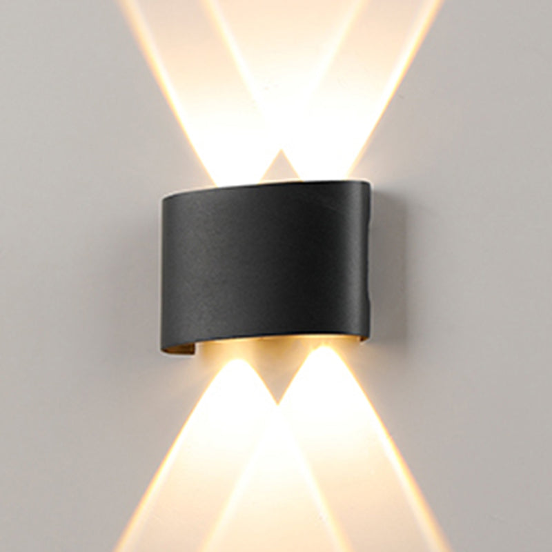 Metal Wall Sconce Lighting Black/White Wall Mounted Lights for Outdoor